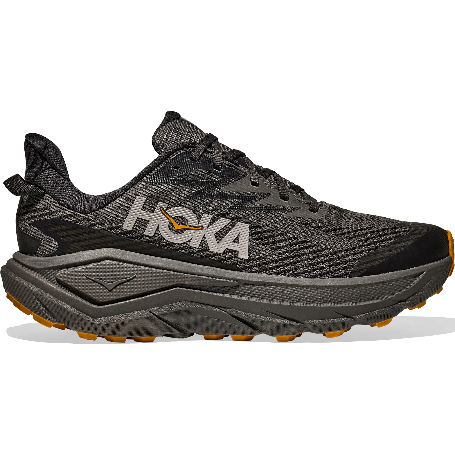 Men's Challenger 8 GORE-TEX Trail Running Shoes Asphalt Grey / Varsity Yellow