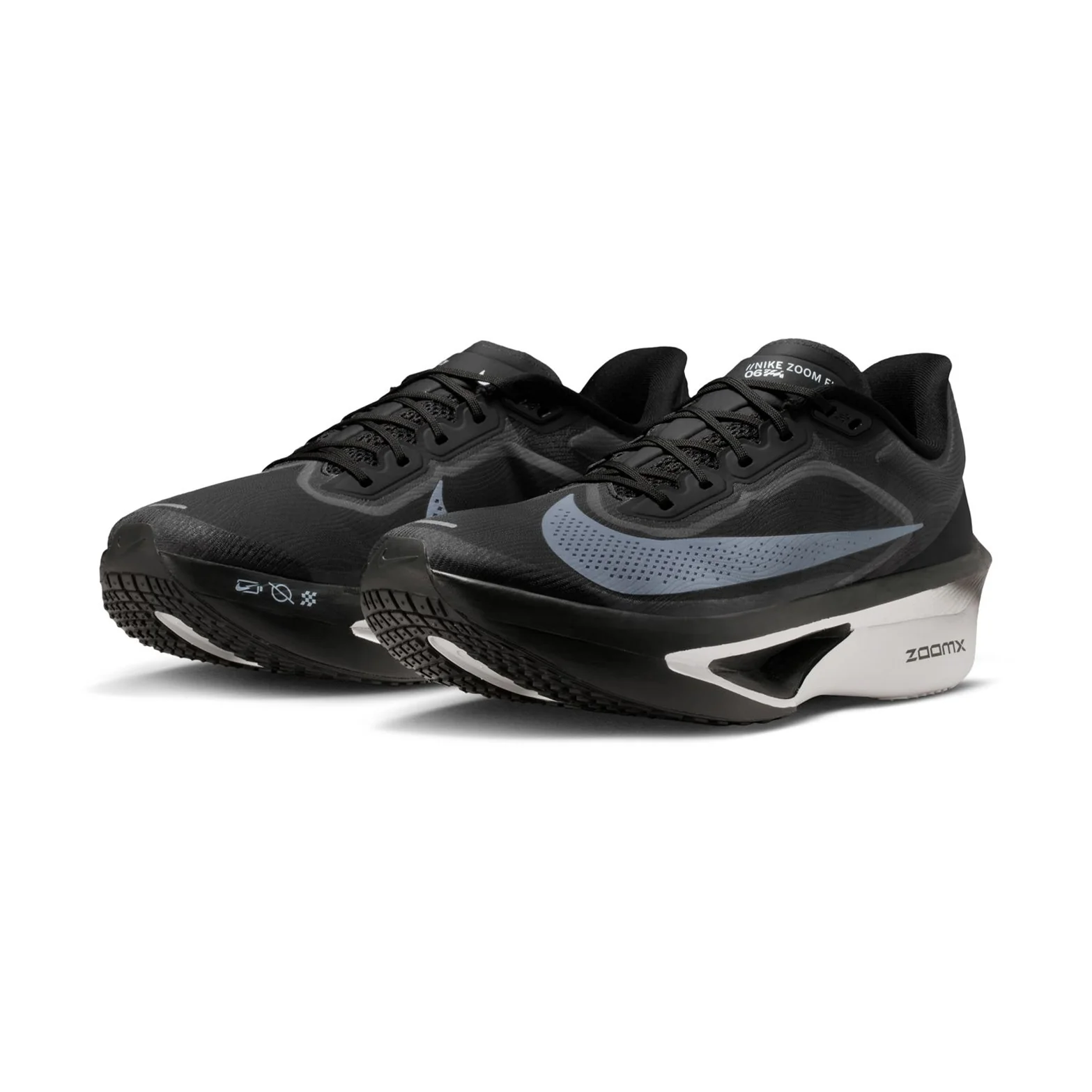 Men's Zoom Fly 6 Running Shoes Black / Light Smoke Grey / White - Image 6