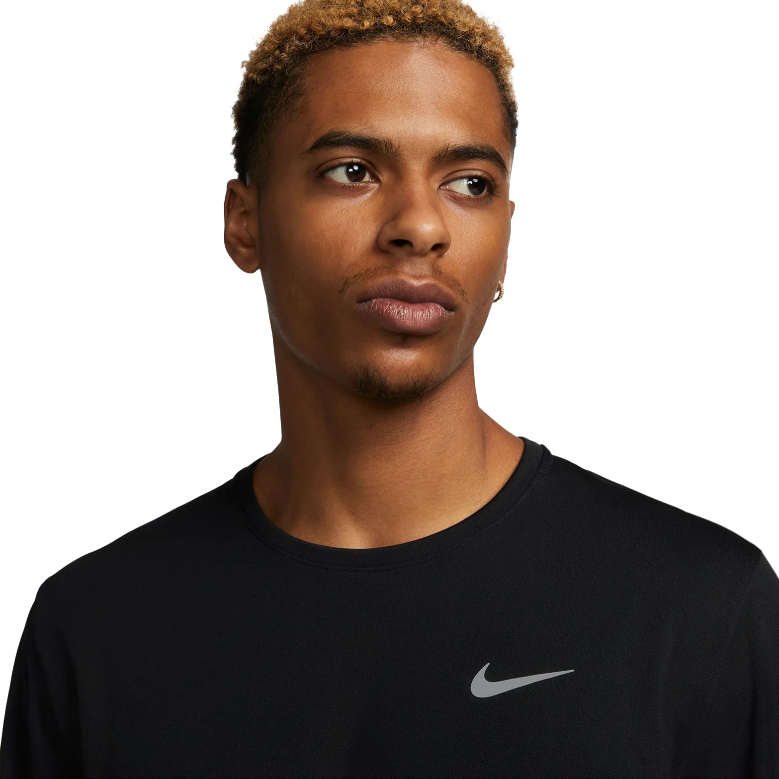 Men's Dri-FIT Miler Top Black / Reflective Silver - Image 3