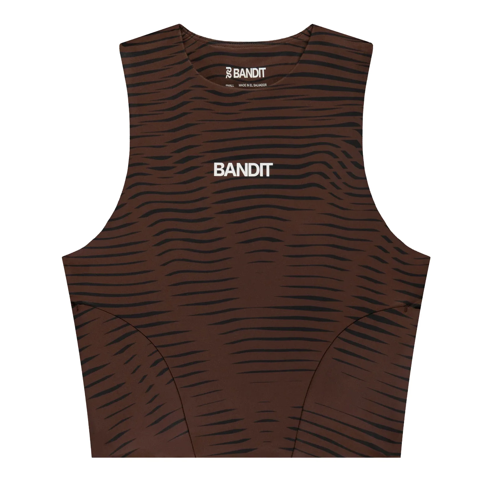 Women's Stamina Race Crop Organic Stripe Cacao