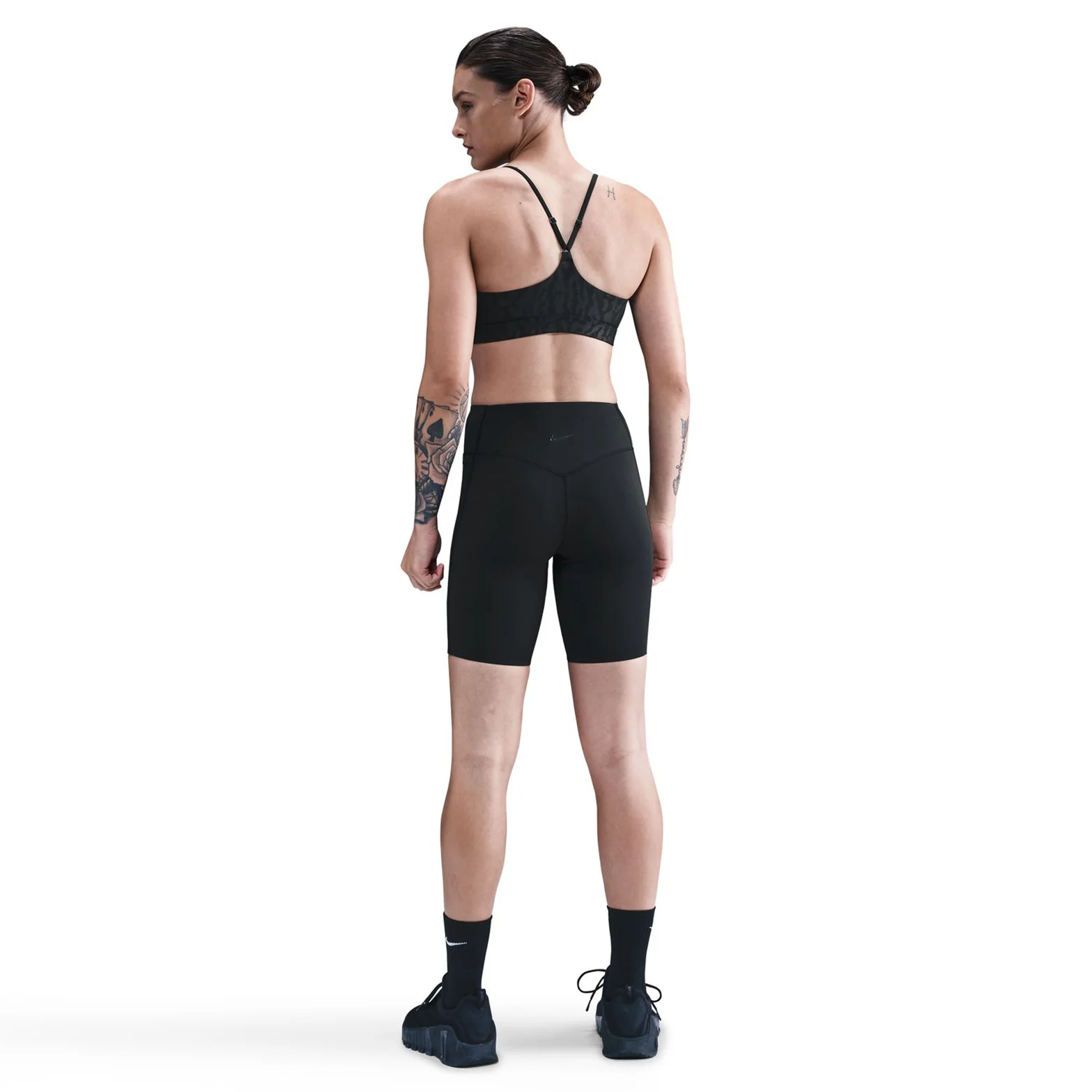 Women's Indy Light-Support Sports Bra Black / Anthracite / Dark Smoke Grey - Image 4