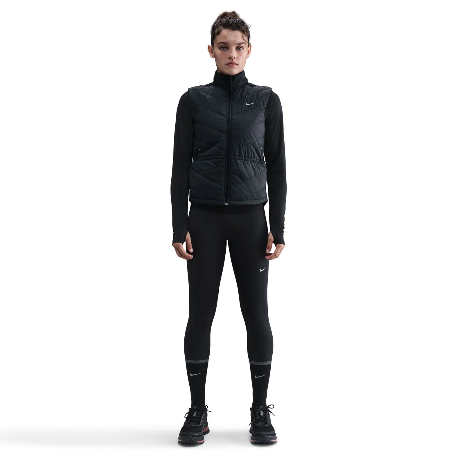 Women's Therma-FIT Swift Running Gilet Black - Image 3