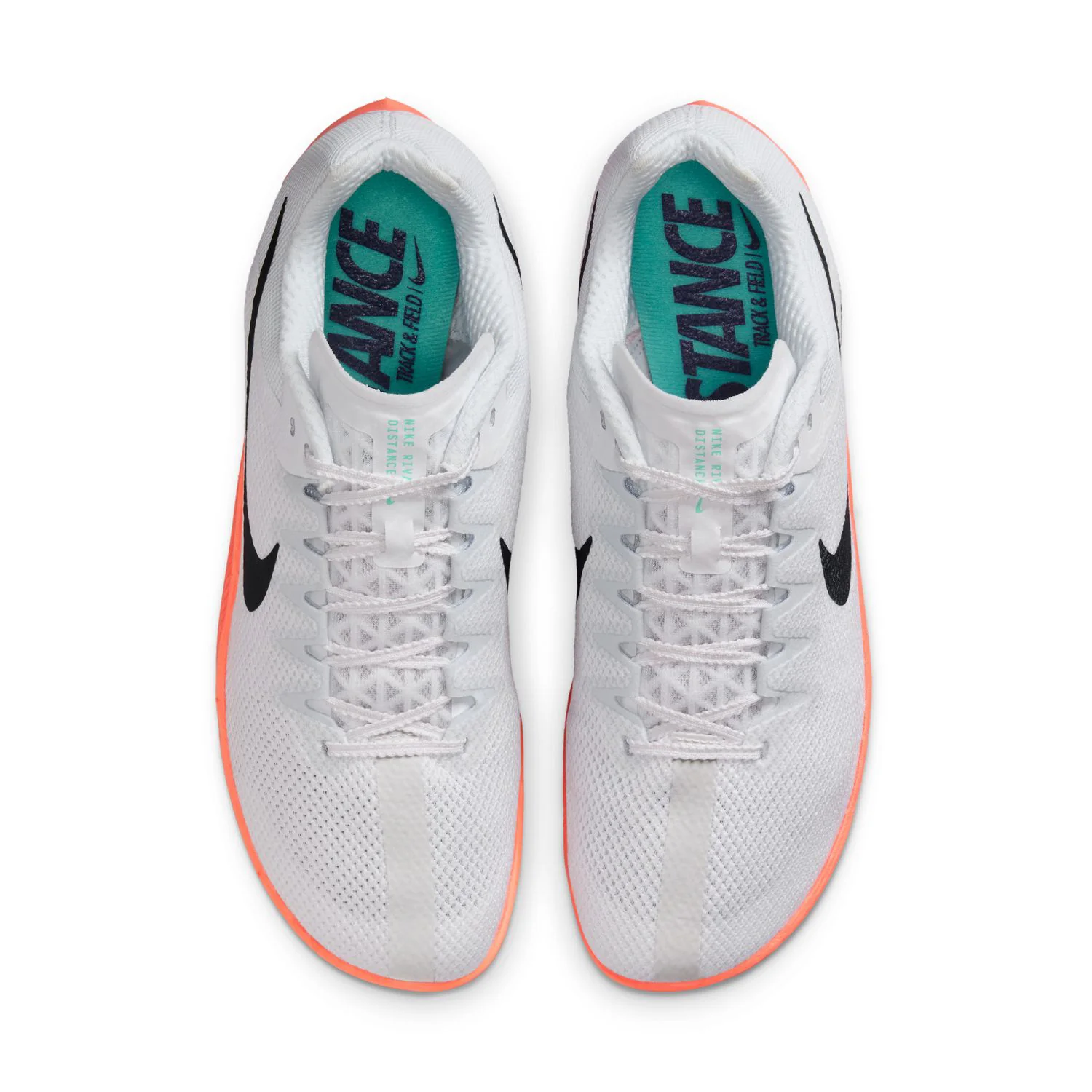 Zoom Rival Distance Running Spikes White / Bright Crimson / Hyper Turquoise / Obsidian - Image 5